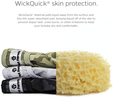 Pet Parents® Washable Dog Diapers (3pack) + Extendrs® of Durable Doggie Diapers, Premium Dog Diapers Female & Male (X-Large, Camo)