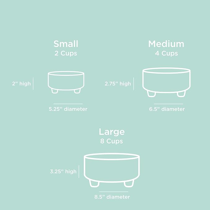 Waggo Uplift Ceramic Dog Bowl for Small Medium and Large Breeds - Heavyweight and Durable Pet Food and Water Dish Crock, Dishwasher Safe, Modern, Elevated Feeder (White, Large)