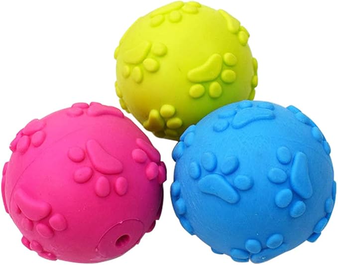 Dog Toys ,Dog Balls for Small Medium Large Dogs Squeaky Toy Balls 3 Pcs