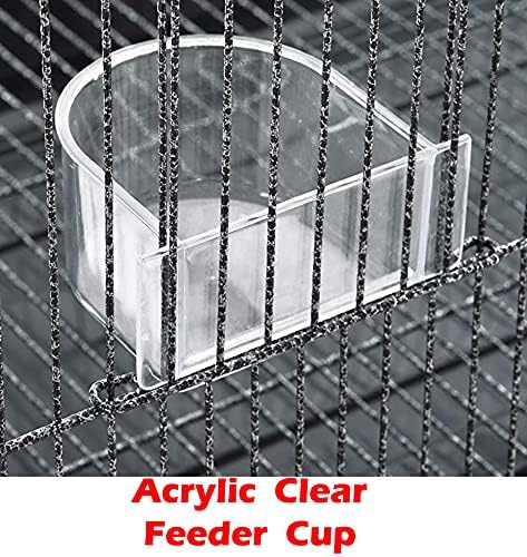 Large Double Birdhouse Treehouse Bird Flight Center Divider Cage with Side Breeding Nest Doors Removable Rolling Stand