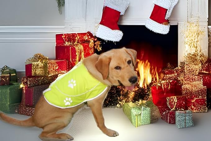 Dog Reflective Vest - Comfortable Jacket Safety Hunting, High Visibility for Dogs with Elastic Straps and Clasp Closure-Orange, Medium