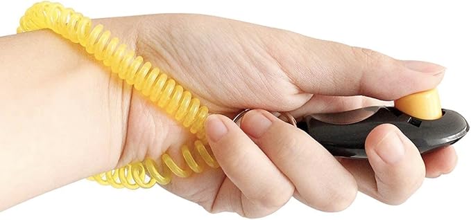 Rocutus 10-Piece Colorful Pet Training Clickers with Wrist Strap - Train Dogs, Cats, Horses & More
