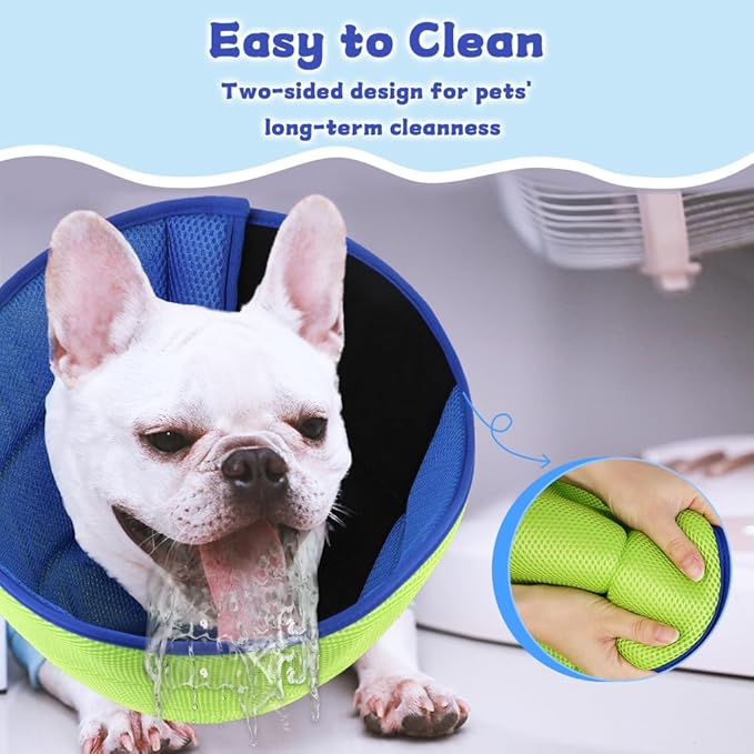 Soft Dog Cone Collar After Surgery Alternative for Dogs to Stop Licking, Comfy Collars for Large/Medium/Small Pet, Comfortable Elizabethan Neuter Recovery E Cones of Shame Neck & Head Ecollars