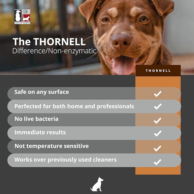 Thornell Dog Odor-Off Concentrate, Pet Smell Odor Eliminator for Dog Urine, Feces Odors, Pet Odor Eliminator Concentrate, Pet Urine Odor (16 oz)