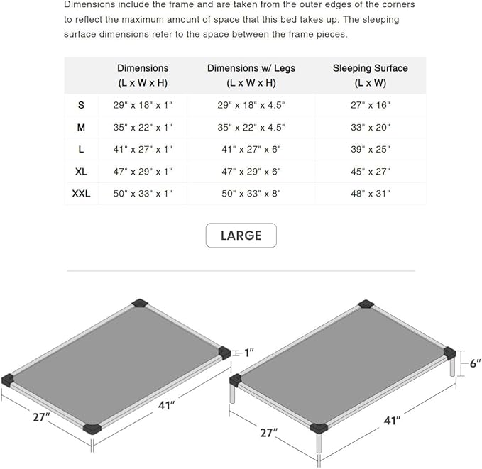 K9 Ballistics Chew Proof Armored Padded Dog Crate Bed, Virtually Indestructible, Legs Included (Obsidian Black, Large (41" L x 27" W x 5" H))