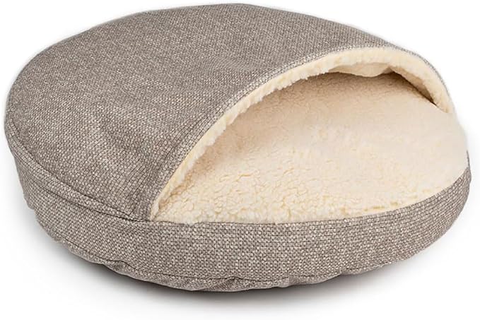 Snoozer Luxury Microsuede Cozy Cave Pet Bed, Show Dog Collection, Small, Merlin Linen