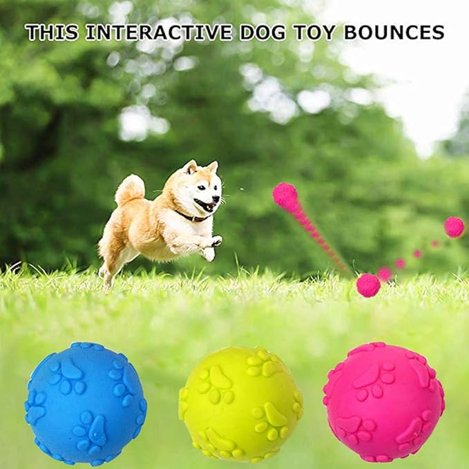 Dog Toys ,Dog Balls for Small Medium Large Dogs Squeaky Toy Balls 3 Pcs