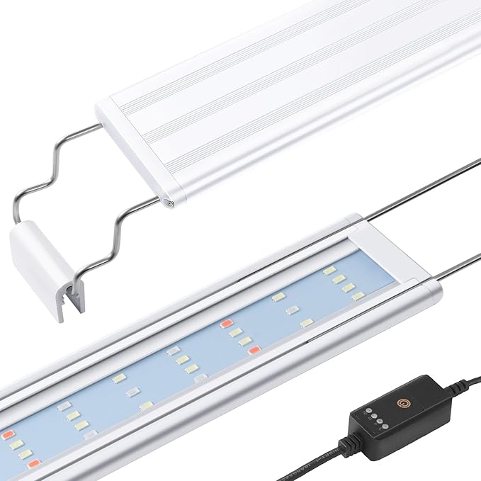 HITOP Full Spectrum LED Aquarium Light β 32-40" Classic Fish Tank Light with Timer, Aquarium Plant Light with Stable Extendable Brackets (32-40in)