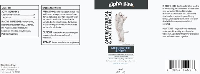 Smiling Paws Pets Advanced Spray for Cats & Dogs Spray 4oz