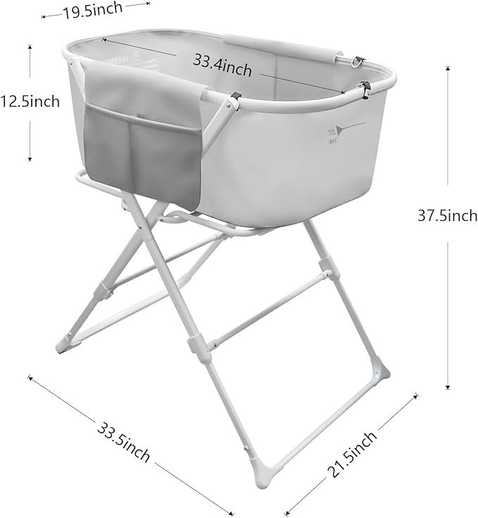 Portable Dog Bathtub, Elevatable Dog Washing Station for Bathing Shower and Grooming, Collapsible Dog Bath Tub for Small/Medium/Large Dogs, Cats & Other Pet (Large Dogs Bathtub)