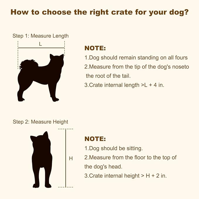 EasyCom Heavy Duty Dog Kennel Indoor with Name Tag, 41" Dog Crate Furniture for Medium Dogs, Double-Doors Sturdy Metal Dog Cage for Anxiety Dog, Decorate House as TV Stand, End Table, Bedside Table