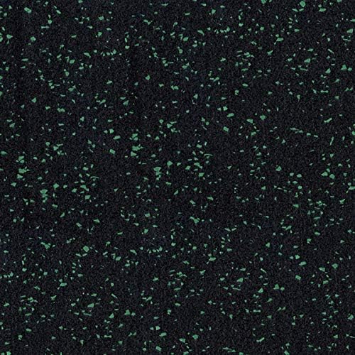 American Floor Mats 1/4in (7mm) Thick 10% Green 4' x 40' Heavy Duty Rubber Rolls, Protective Exercise Mats, Home Gym Rubber Flooring