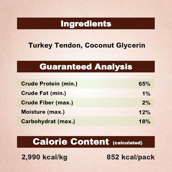 Afreschi Natural Turkey Tendon Ring (M) 10 oz, USA-Sourced Turkey Tendon, All Natural Puppy Chew, Hypoallergenic, Rawhide Alternative, for Medium Breeds