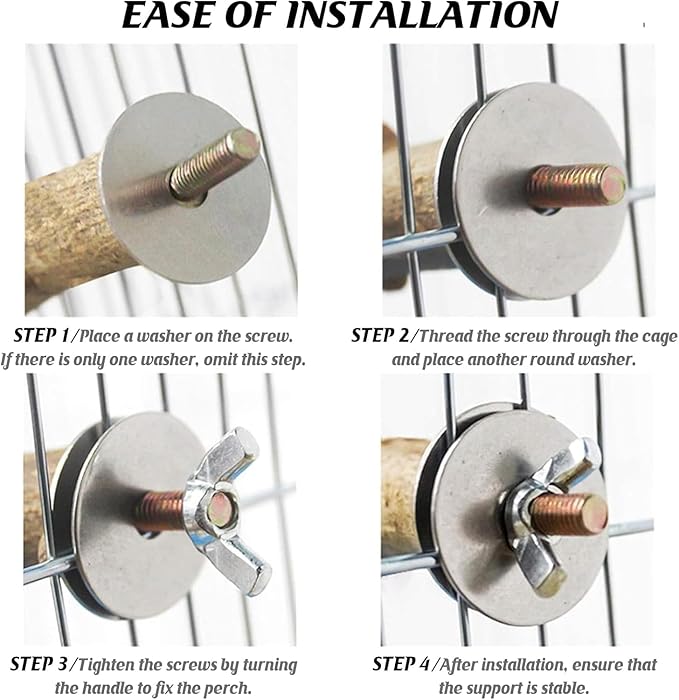 kathson 5pcs Natural Parrot Perch for Cage Wooden Bird Perches Grape Bird Stick Parakeet Climbing Standing Branches Toy Chewable Cage Accessories for Small Budgies Cockatiels Lovebirds