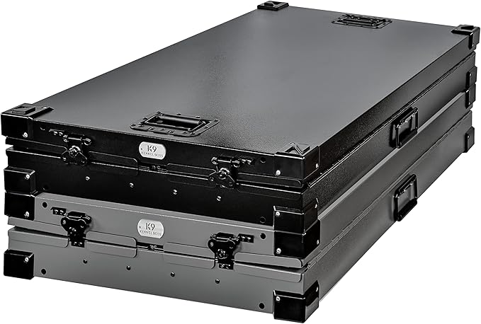 Heavy Duty Fully Collapsible Powder-Coated Aluminum Dog Crate - Large (Gray)