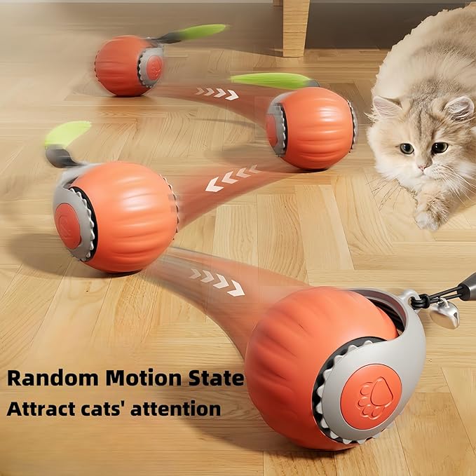 Upgraded speedy tail 2.0 cat toys Indoor Cat Interactive Toy: Sensor Cat Teasing Ball, Pet Electronic Chasing and Exercise Toy, Specially Designed for Bored Cats, Two Modes & One-Click Switching