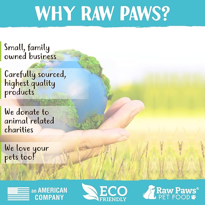 Raw Paws Signature Blend Pet Food for Dog & Cats - Chicken Recipe, 1-lb Rolls (10 Pack) - Frozen Fresh Dog Food - Made in USA - Natural Raw Diet Dog Food Log