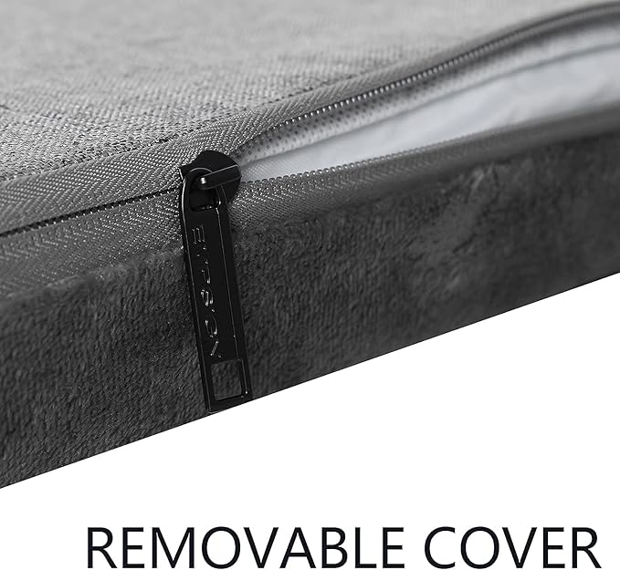 EMPSIGN Stylish Dog Bed Mat Dog Crate Pad Mattress Reversible (Cool & Warm), Water Proof Linings, Removable Machine Washable Cover, Firm Support Small to XX Large Dogs, Grey,XL(41''''*28''''*3'''')