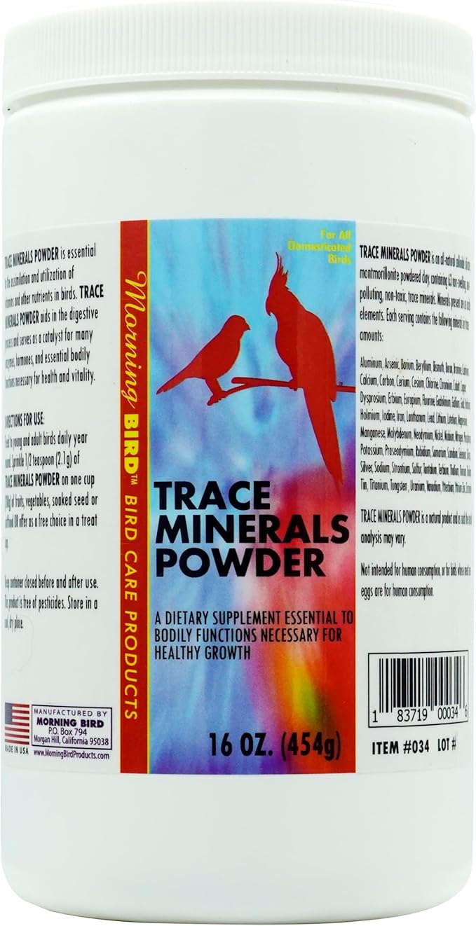 Morning Bird Trace Minerals Powder for Birds, 16 oz