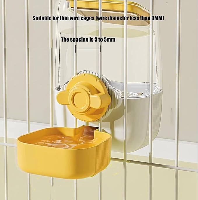 Pet Hanging Automatic Feeders Drinking Bowls,Gravity Rabbit Feeder and Water Set,Cage Cat Food Bowl Feeding Station for Puppy Kitten Chinchilla Hedgehog Guinea Pig Ferret (Green-Food)
