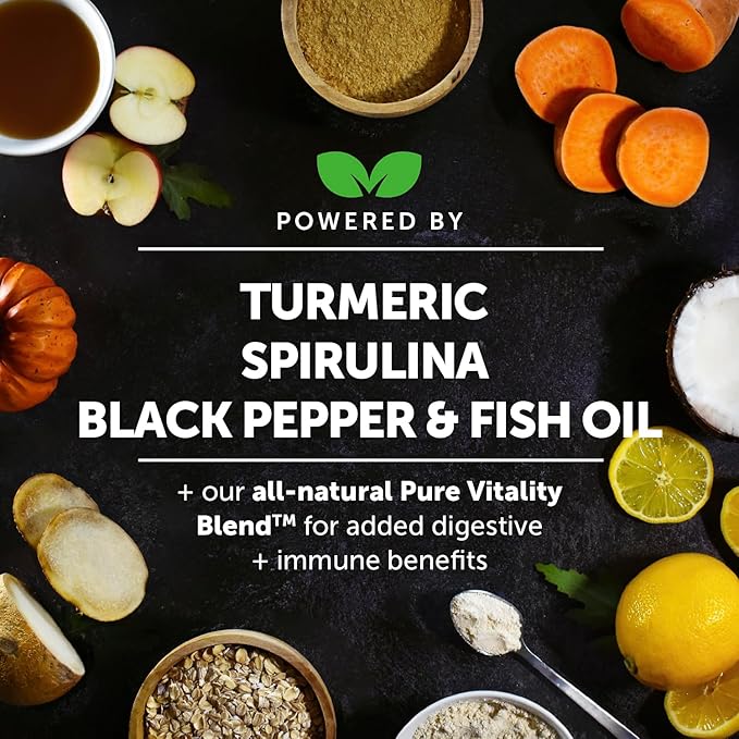 Hip & Joint Turmeric Health - Joint Supplement for Dogs, Omega-3 Fish Oil, Turmeric to Support Overall Health & Ease Stiffness - Advanced Pet Mobility Support - 90 Ct (Pumpkin)