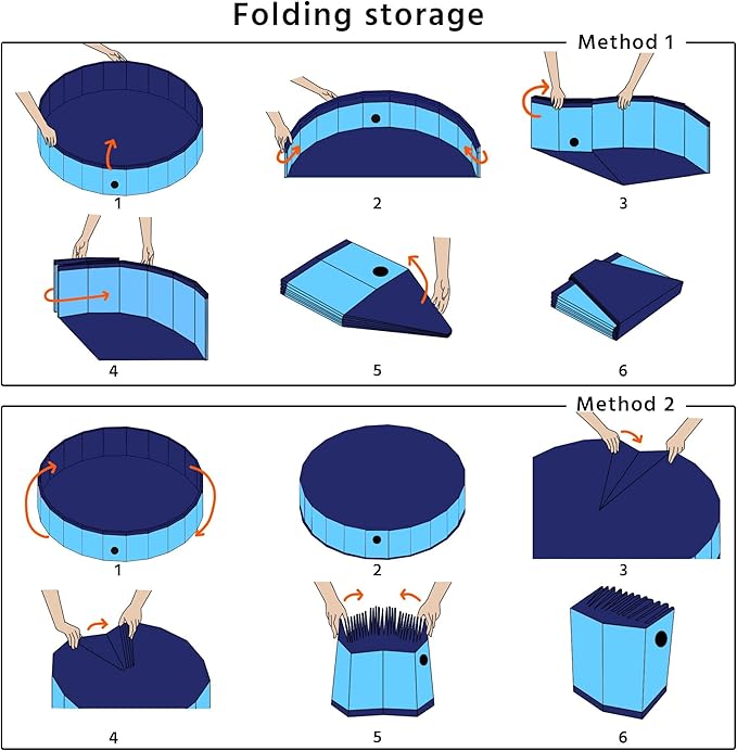 Yaheetech Foldable Hard Plastic Extra Large Dog Pet Bath Swimming Pool Collapsible Dog Pet Pools Bathing Tub Paddling Pool for Large Pets Dogs Cats, Black/Blue/Gray/Red, XXL/XL/L/M