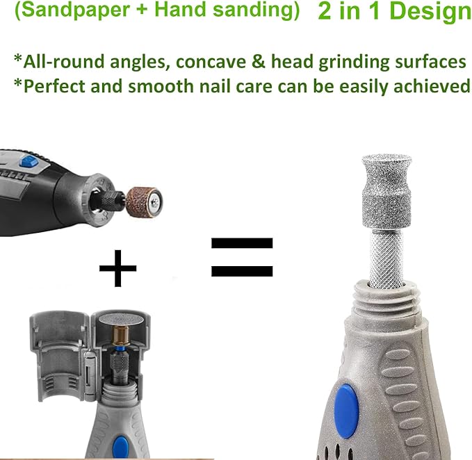 FlashA+60 Diamond Dog Nail for Dremel, Screw-Mounted Mode Nail Dremel Tool for Dogs, Especially Suitable for Long-Haired Dogs, Dremel Polishing Bits, Animals Nail Care & Home Grinder Tools