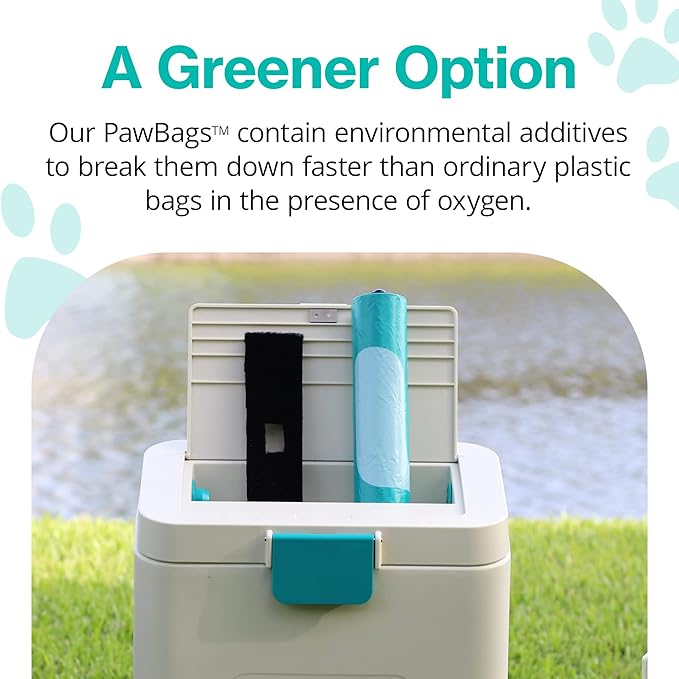 PawPail Dog Poop Bags and Air Filter Duo, Leakproof & Durable Poop Bags for Trash Can, with 1 Activated Carbon Filter - Pooper Scooper Dog Products, Dog Accessories | 1 Roll of 150 XL Size Bags