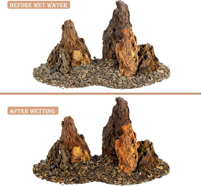 Dragon Rocks Aquariums Stones Natural Rocks for Aquascaping, Aquariums, Terrariums, Vivariums Decorative Stone,Reptile Enclosures,Paludariums,and Gardens-10LB(2 to 7 inch)