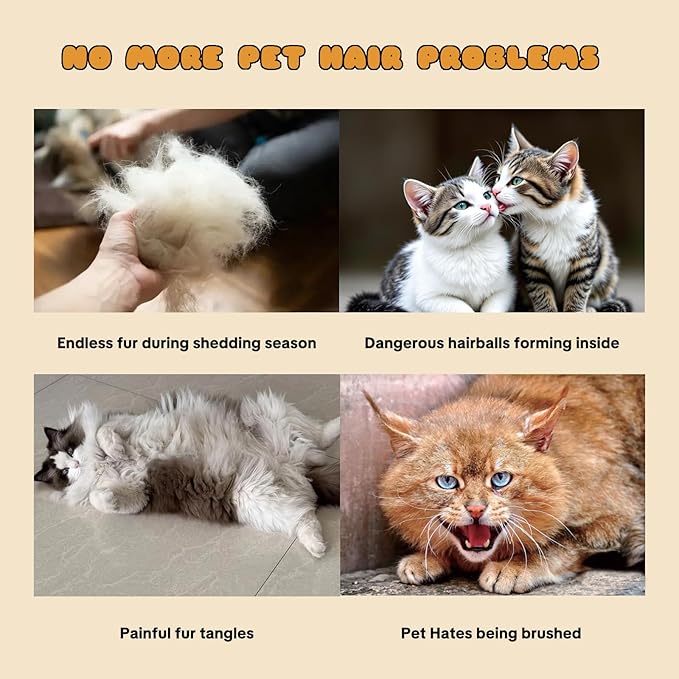 Pet Hair Removal Gloves for Cats & Dogs – Reusable Grooming Glove with Static Charge to Remove Fur from Furniture, Carpet, Car Seats & Clothes – Upgraded Pet Hair Remover Mitt(2PCS)