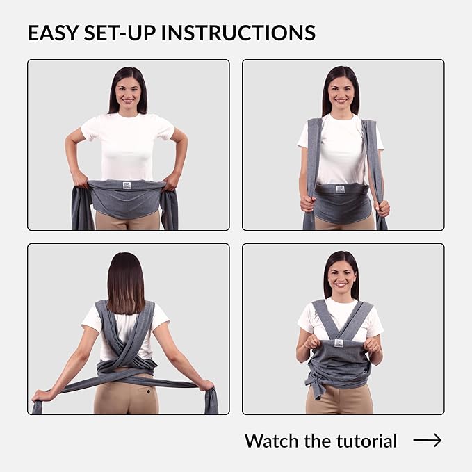 Dog Sling Carrier for Small Dogs - Anti-Anxiety Cat Sling, Puppy Pouch - Pet Sling in Gray Black Blue Green Pink Yellow (Gray, Standard)