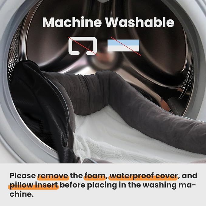 Laifug Large Orthopedic Premium Memory Foam Dog Bed, Dog Sofa with Washable and Removable Suede Cover, Waterproof Liner and Non-Slip Bottom Grey, Large(40''x32''x9'')