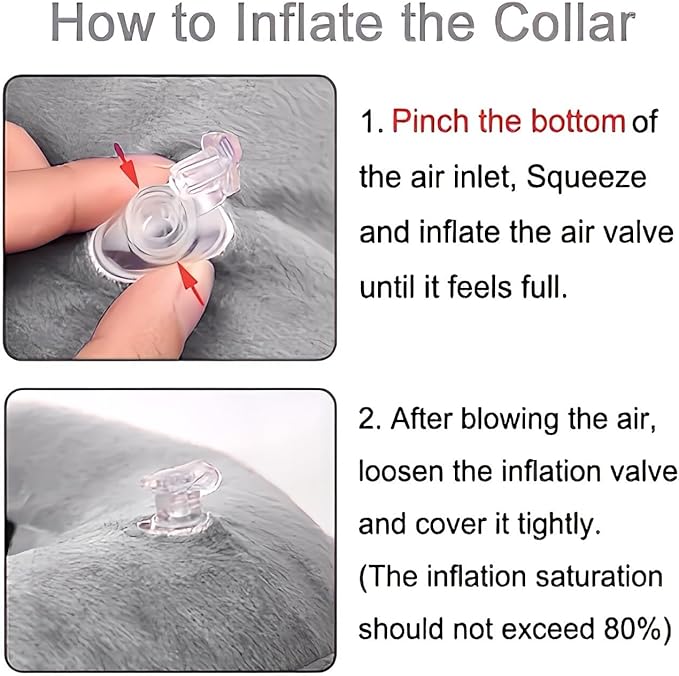 Soft Inflatable Dog Cat Cone Collar β Pet Recovery & Protective Dog Neck Collar for Small Dogs Cats to Prevent Scratching, Licking