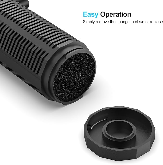 Aquarium Filter for 60-150 Gallons - Adjustable Flow Fish Tank Filters 420GPH Ultra-Quiet Submersible Power Pump Internal Filter with Biochemical Filtration Air Supply Water Clean