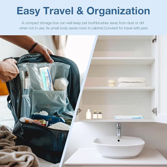 Ultra Soft Nano Dog Toothbrush Kit for Small Breed, Silicone 360 Pet Tooth Brushes for Dogs Cat,Canine Dental Care Set of 3 Different Shapes