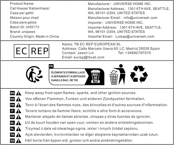 unipaws Cat Litter Box Enclosure Furniture, Hidden Litter Box Cover Washroom, Dog Proof Cabinet for Large Cat, Hideaway House, Weathered Grey