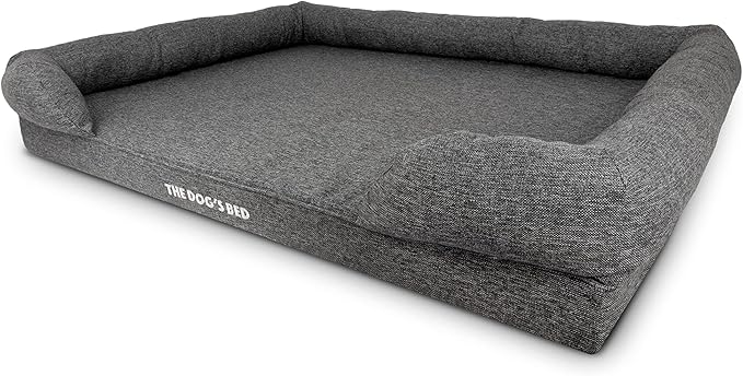 The Dog’s Bed, XXL Grey Linen 51.5x39, Memory Foam, Pain Relief: Arthritis, Hip & Elbow Dysplasia, Post Surgery, Lameness, Supportive, Calming, Waterproof Washable Cover, Veterinary Approved