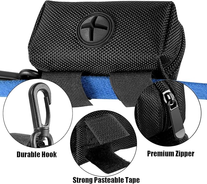 Dog Poop Bag Holder for Leash Attachment Dog Poop Bag Dispenser Dog Waste Bag Dispensers Dog Poop Bag Holders Fit Dog Leash Accessory With Hand Free Holder Carriers,Purple