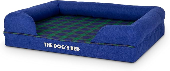 The Dog’s Bed, Med Black Watch Tartan 30x23.5, Memory Foam, Pain Relief: Arthritis, Hip & Elbow Dysplasia, Post Surgery, Lameness, Supportive, Calming, Waterproof Washable Cover, Veterinary Approved
