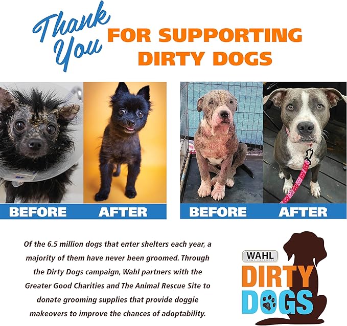 Wahl USA Pet Refresh Lavender Cleaning Wipes for All Dog Breeds - Use on Ears, Nose, Paws, Bottom, & Sensitive Areas - 50 Wipes - 820018A