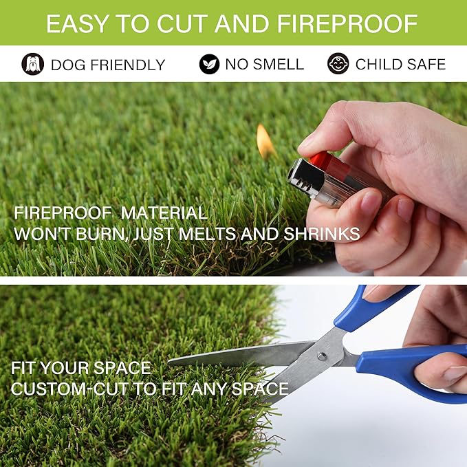 Dog Grass Pads 3 x 5 FT Artificial Grass Pee Pads for Dogs Potty Fake Grass Rug Turf Mat for Dogs Training Indoor Outdoor Garden Lawn Artificial Grass Rug