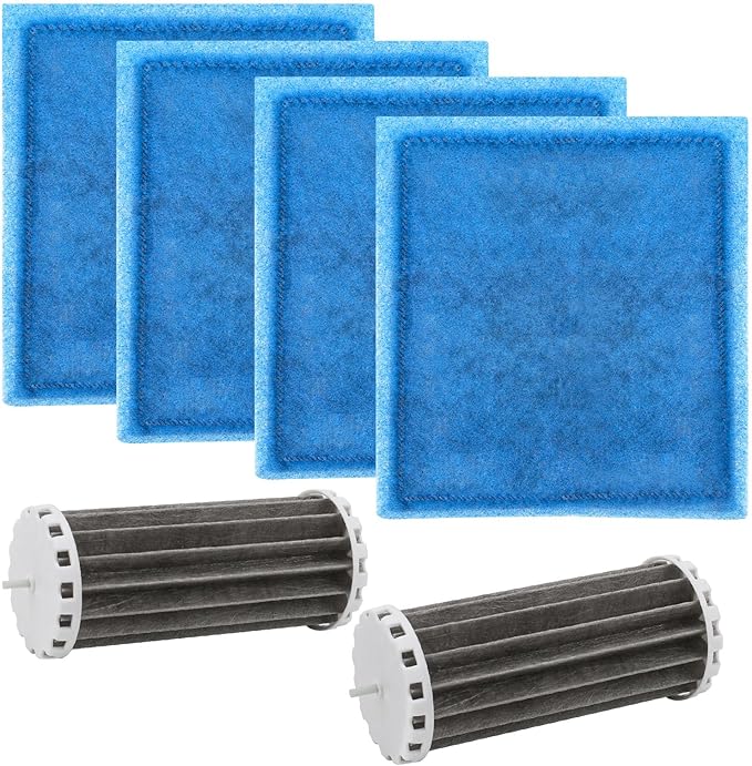 Aquarium Filter Set for Marineland Penguin Filter 200 350 200B 350B - 2 Assembly Biowheel Fish Tank Hang On Filter Part with 4 Filter Cartridges
