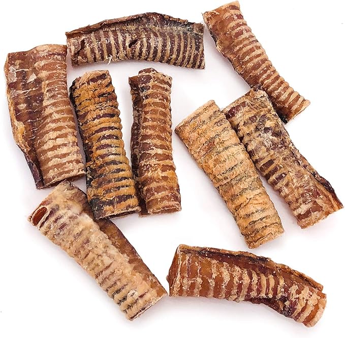ValueBull Beef Trachea, Premium 5-6 Inch, 200 Count Bulk Pack - Natural Angus Dog Chews with Glucosamine, Chondroitin & Amino Acids