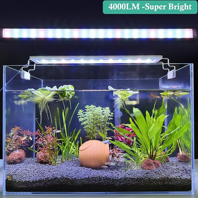 HITOP Full Spectrum LED Aquarium Light β 32-40" Classic Fish Tank Light with Timer, Aquarium Plant Light with Stable Extendable Brackets (32-40in)