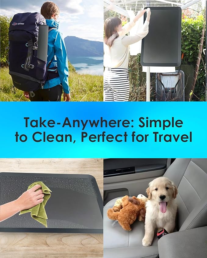 TidyFriend Puppy Pad Holder Tray Fits for 11.5” x 17” Wee Wee Pee Pads - Stable Grip, Raised Edges, Quick-Wipe Silicone Surface Dog Potty Tray Holder for Indoor Flooring Protection (Grey)