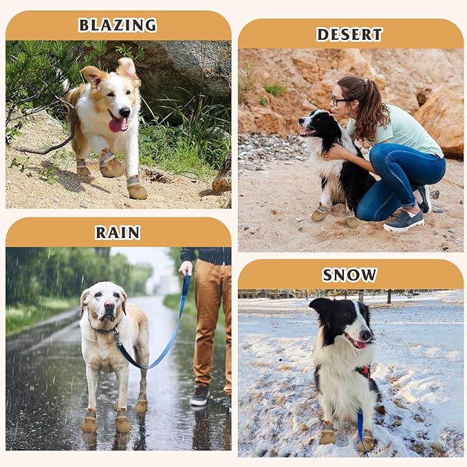 Dog Shoes for Large Medium Small Dog, Mesh Breathable Dog Shoes for Hot Pavement, Anti-Slip Dogs Boots Paw Protectors with Reflective for Outdoor Walking Indoor Hardfloors (Size 2)