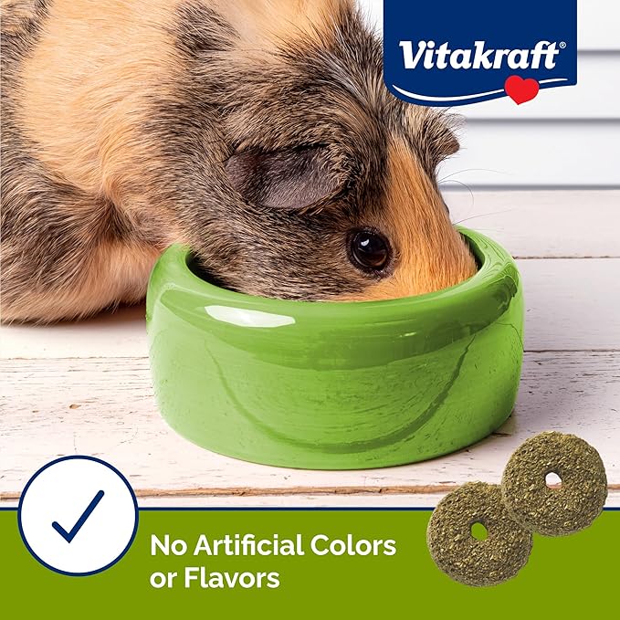 Vitakraft Nibble Rings Small Animal Treats - Crunchy Alfalfa Snack - For Rabbits, Guinea Pigs, Hamsters, and More