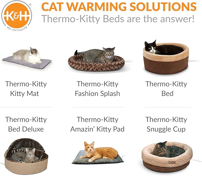 K&H Pet Products Pet Bed Warmer, Turn Any Pet Bed Into a Heated Cat or Dog Bed, Waterproof Indoor Heated Warming Pad Insert, Automatic Temperature, Safety Listed - Small 9 X 8.5in Tan