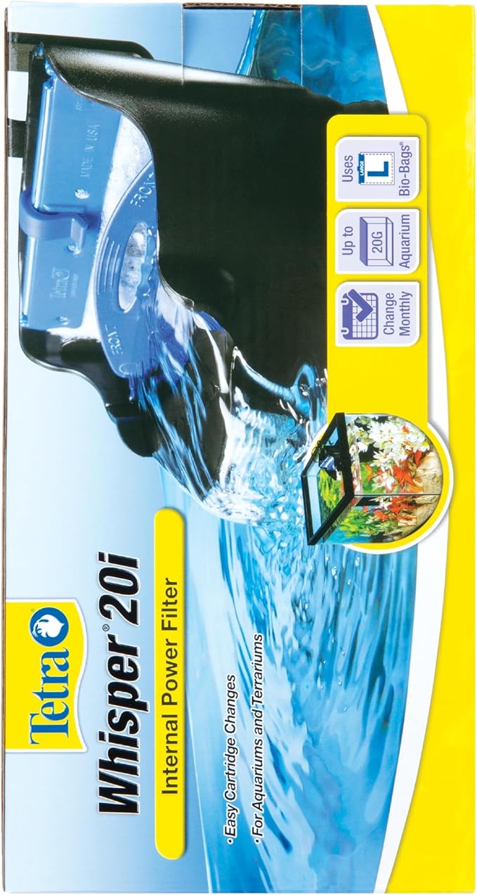 Tetra Whisper Internal Filter 10 To 30 Gallons, For aquariums, In-Tank Filtration With Air Pump