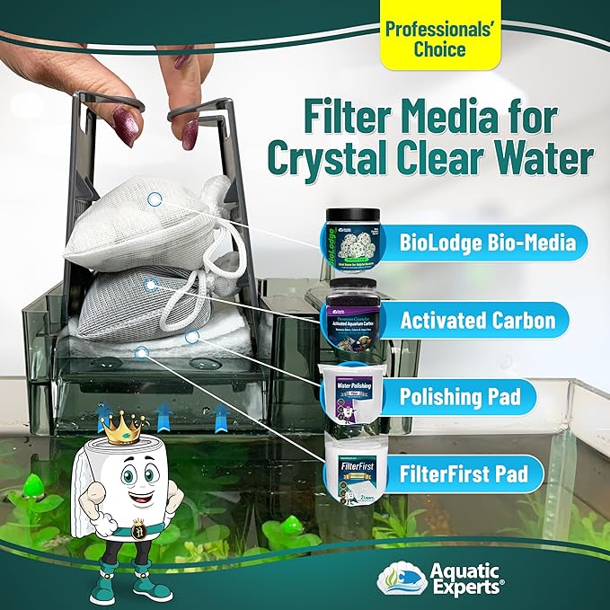 Aquatic Experts Aquarium Filter Floss for Fish Tank Filters - FilterFirst Aquarium Filter Pad - Media Roll for Crystal Clear Water, 3/4" - 1" Thick (18 Inch Wide, 72 Inch Long)